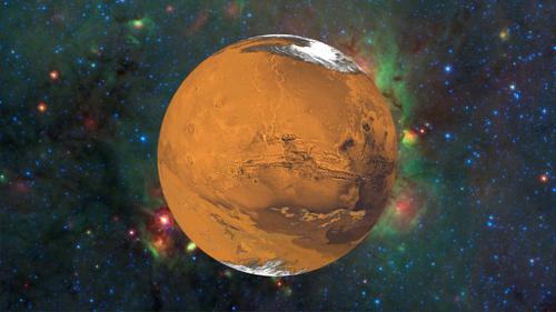 Mars Textured and Rotating in Space preview image